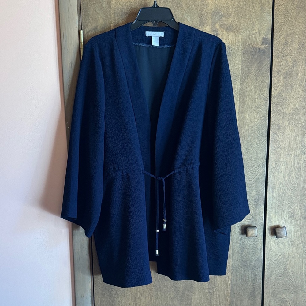 H&M Dark Blue Textured Cardigan